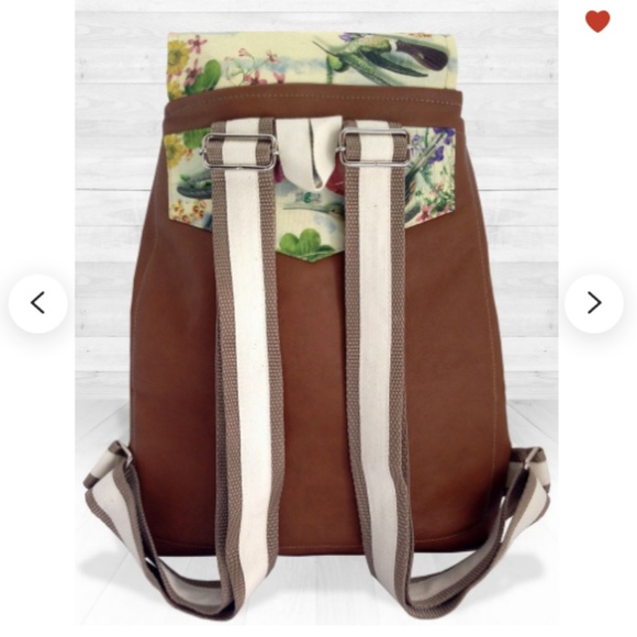 Beautiful handmade Vegan Leather Backpack main image 6